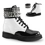 Rival-106 witte Metal Gothic dames enkel Rival-106 witte Metal Gothic dames enkel